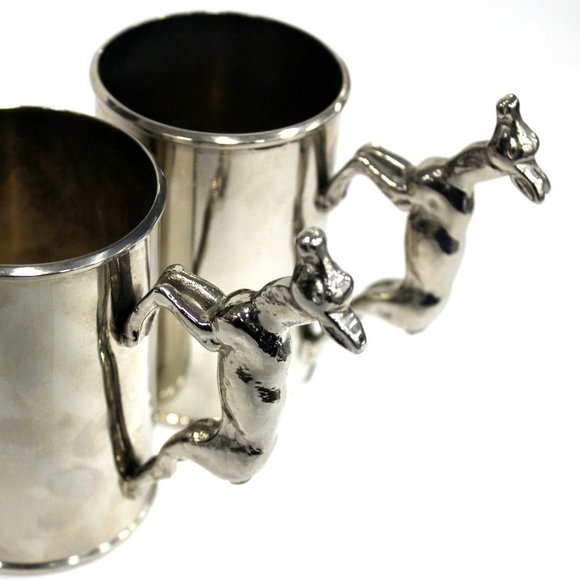 Gucci Other - 2Vintage Gucci Silver Plated CUp With Deer Handle